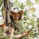 Smiling Woman in a Garden